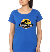 Load image into Gallery viewer, Jurassic Park T-Shirt for Women-XS(32 Inches)-Royal Blue-Ektarfa.online
