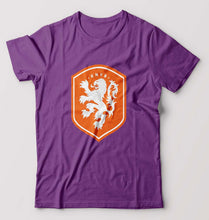 Load image into Gallery viewer, Netherlands Football T-Shirt for Men-S(38 Inches)-Purple-Ektarfa.online
