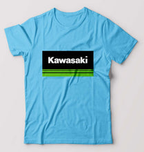 Load image into Gallery viewer, Kawasaki T-Shirt for Men-S(38 Inches)-Light Blue-Ektarfa.online
