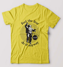 Load image into Gallery viewer, Fear T-Shirt for Men-S(38 Inches)-Yellow-Ektarfa.online
