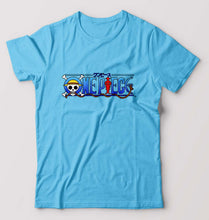 Load image into Gallery viewer, One Piece T-Shirt for Men-S(38 Inches)-Light Blue-Ektarfa.online
