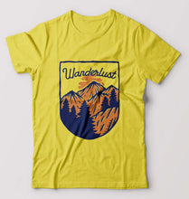 Load image into Gallery viewer, Wanderlust T-Shirt for Men-S(38 Inches)-Yellow-Ektarfa.online

