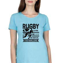 Load image into Gallery viewer, Rugby T-Shirt for Women-Light Blue-Ektarfa.online
