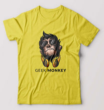 Load image into Gallery viewer, Geek Monkey T-Shirt for Men-Yellow-Ektarfa.online
