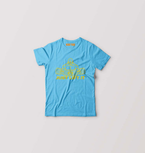 Gym Lift Kids T-Shirt for Boy/Girl-Light Blue-Ektarfa.online