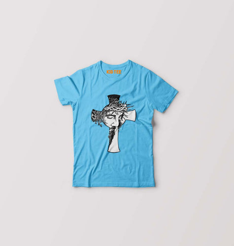 Jesus Kids T-Shirt for Boy/Girl-Light Blue-Ektarfa.online