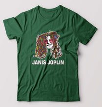 Load image into Gallery viewer, Janis Joplin T-Shirt for Men-Bottle Green-Ektarfa.online

