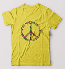 Load image into Gallery viewer, Floral Peace T-Shirt for Men-Yellow-Ektarfa.online
