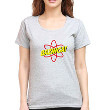 Load image into Gallery viewer, Sheldon Cooper Bazinga T-Shirt for Women-XS(32 Inches)-Grey Melange-Ektarfa.online
