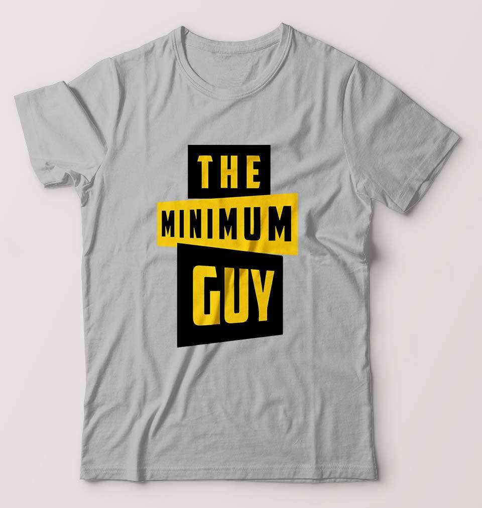 Minimum Guy Family Man T-Shirt for Men-S(38 Inches)-Grey Melange-Ektarfa.online