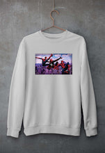 Load image into Gallery viewer, Spiderman Superhero Unisex Sweatshirt for Men/Women-S(40 Inches)-Grey Melange-Ektarfa.online
