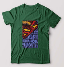 Load image into Gallery viewer, Superman Superhero T-Shirt for Men-Bottle Green-Ektarfa.online
