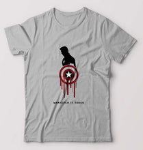 Load image into Gallery viewer, Captain America Superhero T-Shirt for Men-S(38 Inches)-Grey Melange-Ektarfa.online
