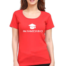 Load image into Gallery viewer, IIM A Ahmedabad T-Shirt for Women-XS(32 Inches)-Red-Ektarfa.online
