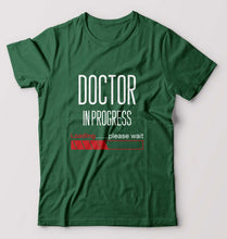 Load image into Gallery viewer, Doctor in progress T-Shirt for Men-S(38 Inches)-Bottle Green-Ektarfa.online
