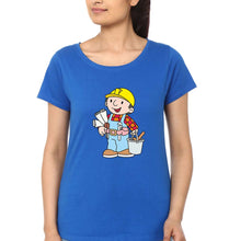 Load image into Gallery viewer, Bob the Builder T-Shirt for Women-XS(32 Inches)-Royal Blue-Ektarfa.online
