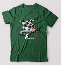 Load image into Gallery viewer, Formula 1(F1) T-Shirt for Men-S(38 Inches)-Bottle Green-Ektarfa.online
