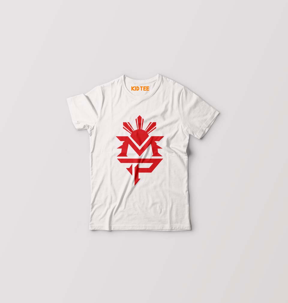 MP Manny Paquiao Pacman Kids T-Shirt for Boy/Girl-White-Ektarfa.online
