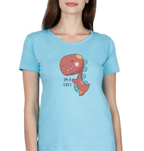 Load image into Gallery viewer, Dinosaur TRex T-Shirt for Women-XS(32 Inches)-SkyBlue-Ektarfa.online
