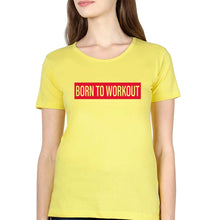 Load image into Gallery viewer, Gym Workout T-Shirt for Women-Yellow-Ektarfa.online
