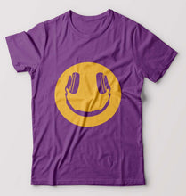 Load image into Gallery viewer, Emoji Headphone Music T-Shirt for Men-Purple-Ektarfa.online
