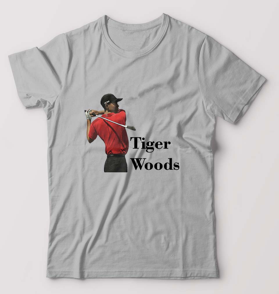 Tiger Woods T-Shirt for Men-S(38 Inches)-Grey Melange-Ektarfa.online