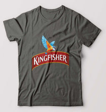 Load image into Gallery viewer, Kingfisher T-Shirt for Men-S(38 Inches)-Charcoal-Ektarfa.online
