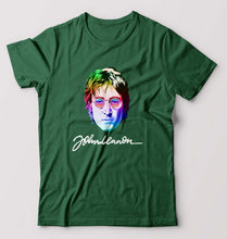 Load image into Gallery viewer, John Lennon T-Shirt for Men-Bottle Green-Ektarfa.online

