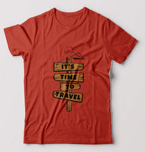Load image into Gallery viewer, Travel T-Shirt for Men-Brick Red-Ektarfa.online

