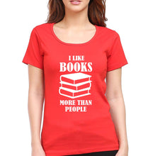 Load image into Gallery viewer, Like Books T-Shirt for Women-Red-Ektarfa.online
