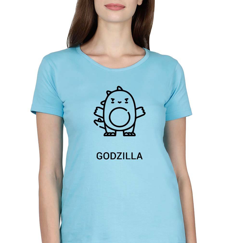 Godzilla T-Shirt for Women-XS(32 Inches)-SkyBlue-Ektarfa.online