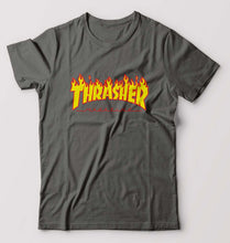 Load image into Gallery viewer, Thrasher T-Shirt for Men-S(38 Inches)-Charcoal-Ektarfa.online
