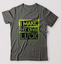 Load image into Gallery viewer, Luck T-Shirt for Men-S(38 Inches)-Charcoal-Ektarfa.online
