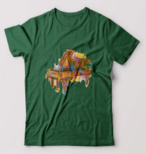 Load image into Gallery viewer, Piano T-Shirt for Men-Bottle Green-Ektarfa.online

