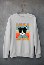 Load image into Gallery viewer, Cat Unisex Sweatshirt for Men/Women-S(40 Inches)-Grey Melange-Ektarfa.online
