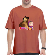 Load image into Gallery viewer, Masha and the Bear Oversized T-Shirt for Men-Coral-Ektarfa.online
