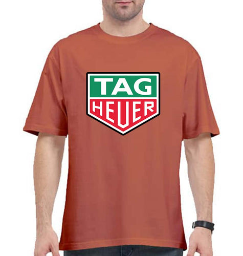 TAG Heuer Oversized T-Shirt for Men-Coral-Ektarfa.online