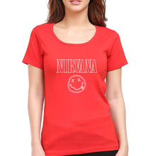 Load image into Gallery viewer, Nirvana T-Shirt for Women-XS(32 Inches)-Red-Ektarfa.online
