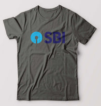 Load image into Gallery viewer, State Bank of India(SBI) T-Shirt for Men-S(38 Inches)-Charcoal-Ektarfa.online
