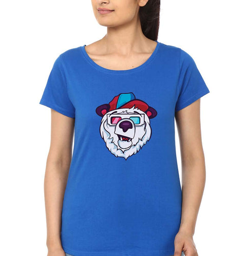 Bear T-Shirt for Women-Royal Blue-Ektarfa.online