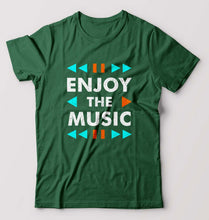 Load image into Gallery viewer, Music T-Shirt for Men-S(38 Inches)-Bottle Green-Ektarfa.online
