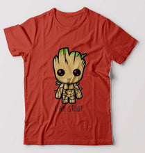 Load image into Gallery viewer, Groot T-Shirt for Men-S(38 Inches)-Brick red-Ektarfa.online
