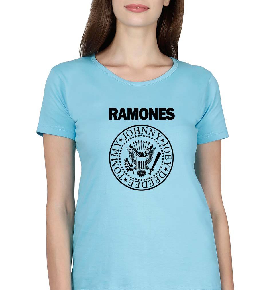 Ramones T-Shirt for Women-XS(32 Inches)-SkyBlue-Ektarfa.online