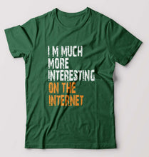 Load image into Gallery viewer, Internet Funny T-Shirt for Men-Bottle Green-Ektarfa.online
