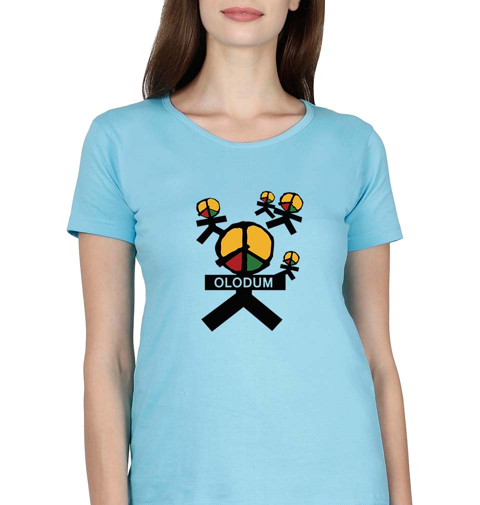 Olodum T-Shirt for Women-XS(32 Inches)-SkyBlue-Ektarfa.online