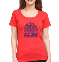 Load image into Gallery viewer, IIM Ahmedabad T-Shirt for Women-XS(32 Inches)-Red-Ektarfa.online

