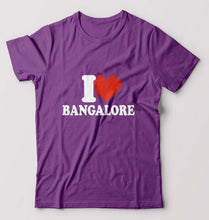 Load image into Gallery viewer, I Love BANGALORE T-Shirt for Men-S(38 Inches)-Purple-Ektarfa.online
