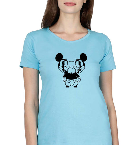 Kaws Mickey T-Shirt for Women-SkyBlue-Ektarfa.online