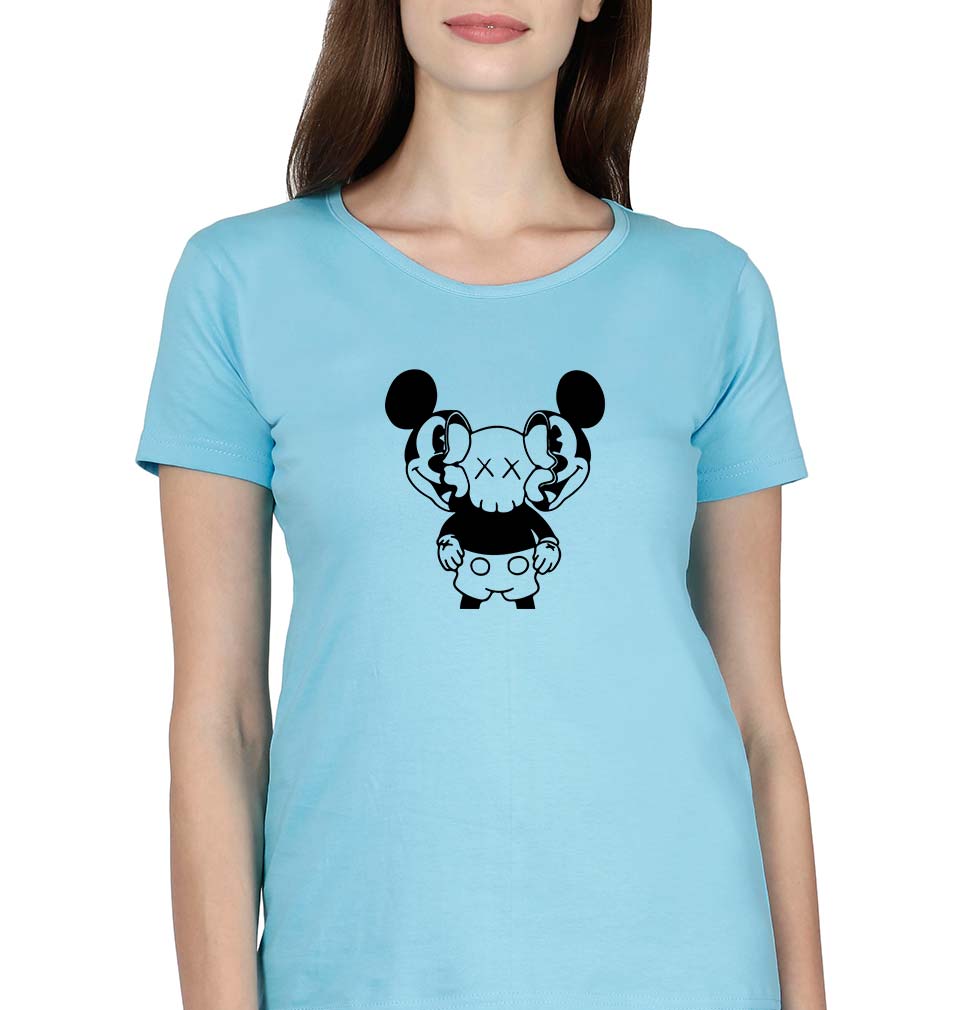 Kaws Mickey T-Shirt for Women-SkyBlue-Ektarfa.online