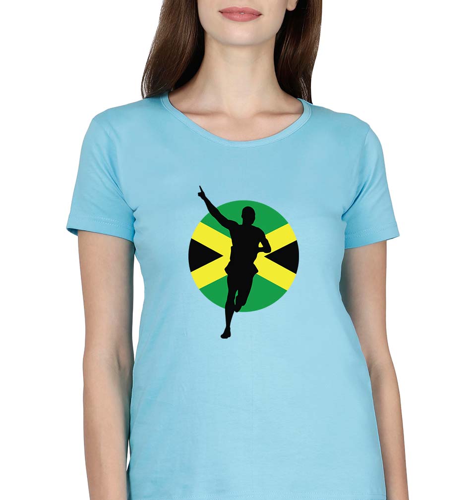 Usain Bolt T-Shirt for Women-SkyBlue-Ektarfa.online